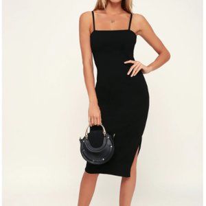 Lulu's Black Bodycon Midi Dress